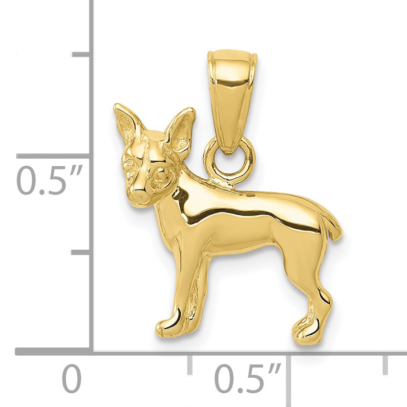 10K Chihuahua Dog Pendant