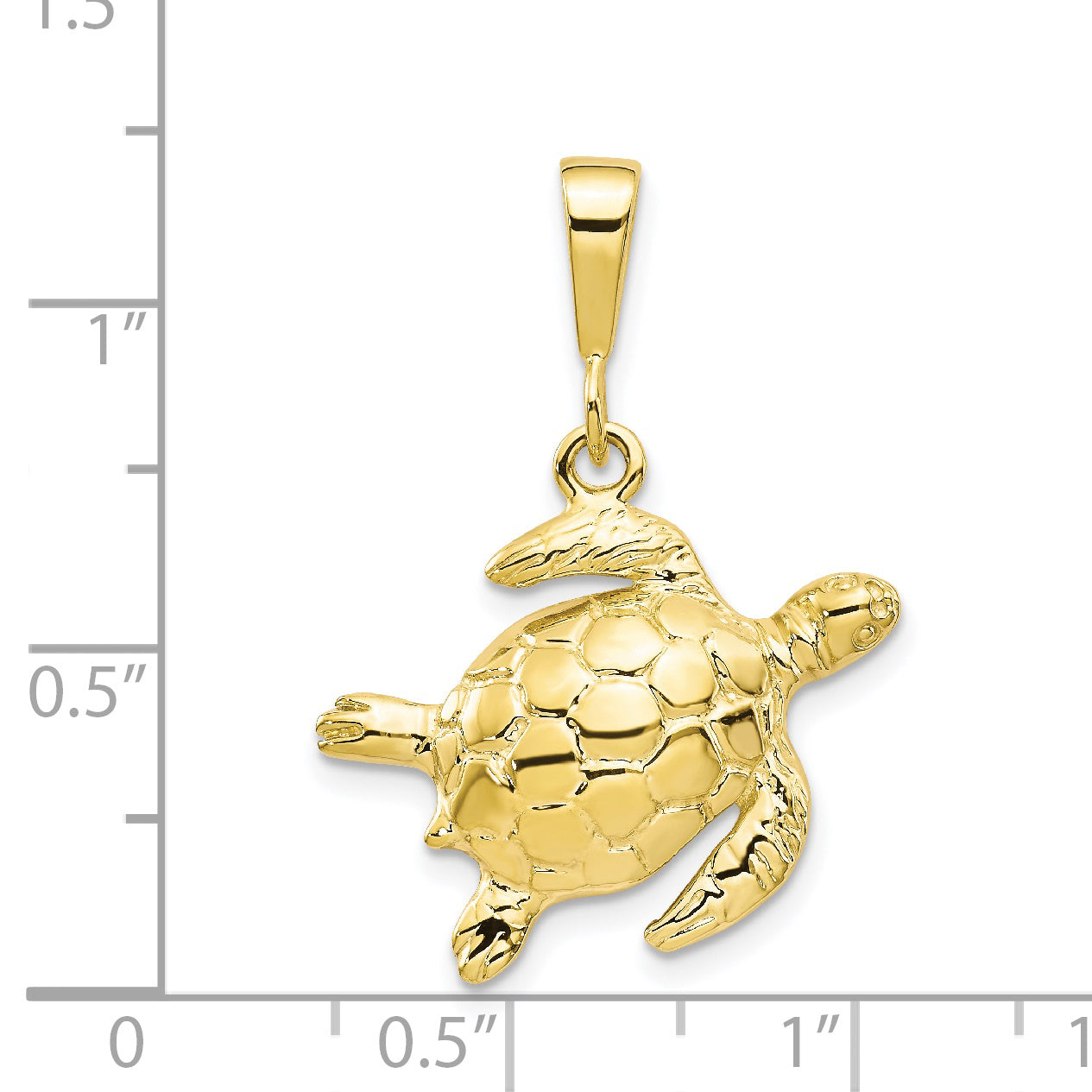 10k Turtle Pendant