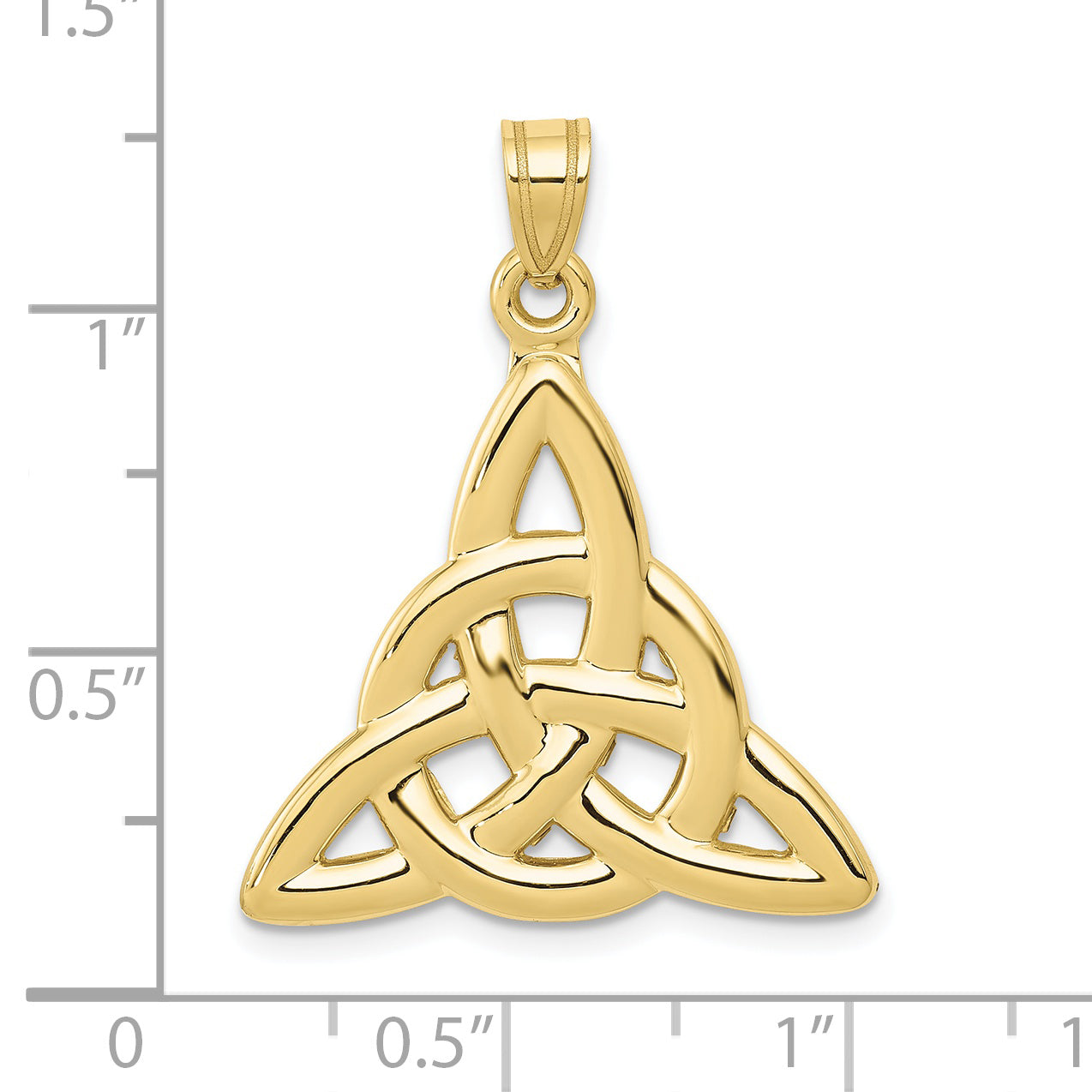 10k Polished Trinity Pendant