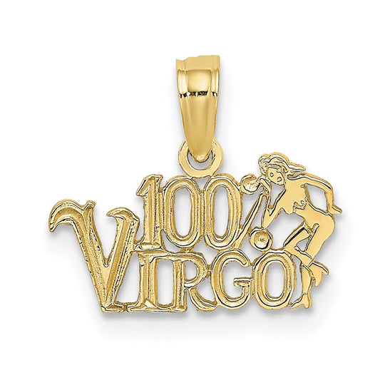 10K 100% VIRGO Zodiac Charm