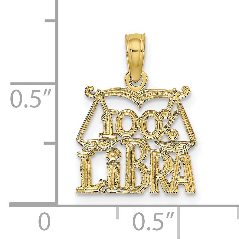 10K 100% LIBRA Zodiac Charm