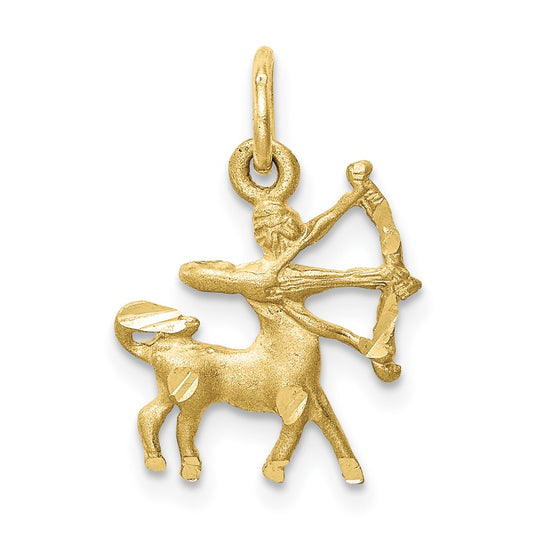 10k Sagittarius Zodiac Charm