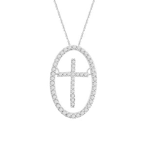 LADIES PENDANT 1/5 CT ROUND DIAMOND 10K WHITE GOLD  (CHAIN NOT INCLUDED)
