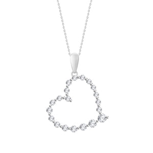 LADIES PENDANT 1/2 CT ROUND DIAMOND 10K WHITE GOLD (CHAIN NOT INCLUDED)