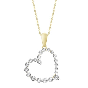 LADIES PENDANT 3/4 CT ROUND DIAMOND 10K YELLOW GOLD (CHAIN NOT INCLUDED)