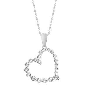 LADIES PENDANT 3/4 CT ROUND DIAMOND 10K WHITE GOLD (CHAIN NOT INCLUDED)