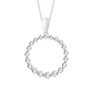 LADIES PENDANT 1/4 CT ROUND DIAMOND 10K WHITE GOLD (CHAIN NOT INCLUDED)