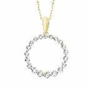LADIES PENDANT 1/4 CT ROUND DIAMOND 10K YELLOW GOLD (CHAIN NOT INCLUDED)