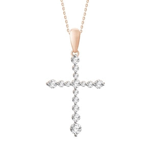 LADIES PENDANT 1/4 CT ROUND DIAMOND 10K ROSE GOLD (CHAIN NOT INCLUDED)