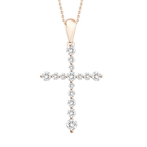 LADIES PENDANT 1/2 CT ROUND DIAMOND 10K ROSE GOLD (CHAIN NOT INCLUDED)