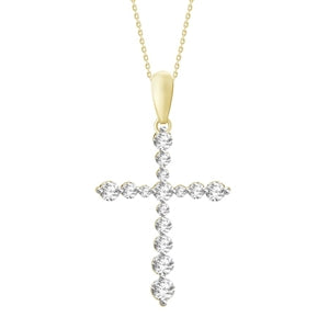 LADIES PENDANT 3/4 CT ROUND DIAMOND 10K YELLOW GOLD (CHAIN NOT INCLUDED)