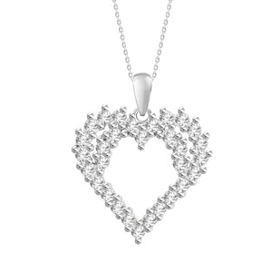 LADIES PENDANT 3/4 CT ROUND DIAMOND 10K WHITE GOLD (CHAIN NOT INCLUDED)