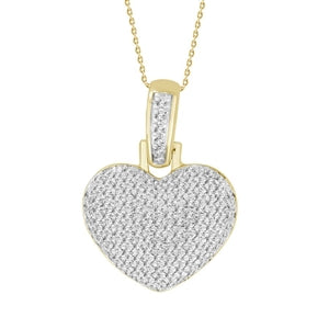 LADIES PENDANT 1/3 CT ROUND DIAMOND 10K YELLOW GOLD (CHAIN NOT INCLUDED)