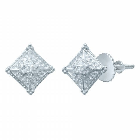 925 SS 0.18-0.19CT D-EARRING LDS RDS "CHINA TOWN"