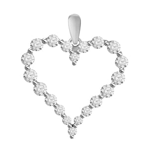 LADIES PENDANT 3/4 CT ROUND DIAMOND 10K WHITE GOLD (CHAIN NOT INCLUDED)