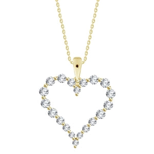 LADIES PENDANT 3/4 CT ROUND DIAMOND 10K YELLOW GOLD (CHAIN NOT INCLUDED)