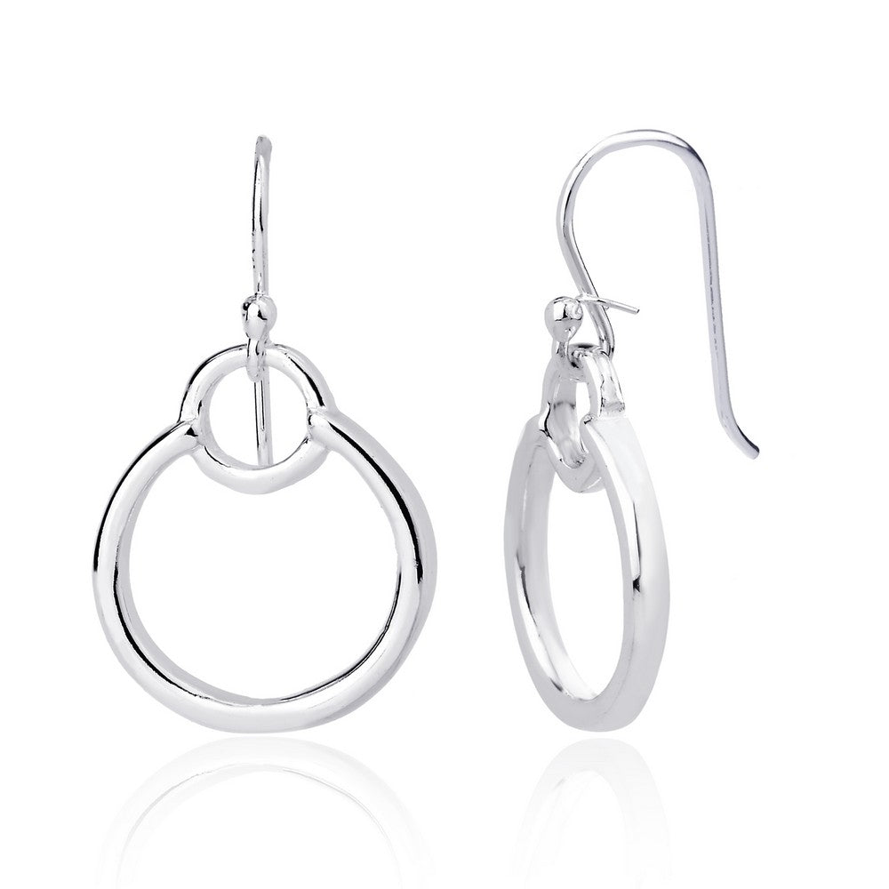 Sterling Silver Small and Large Circle Earrings