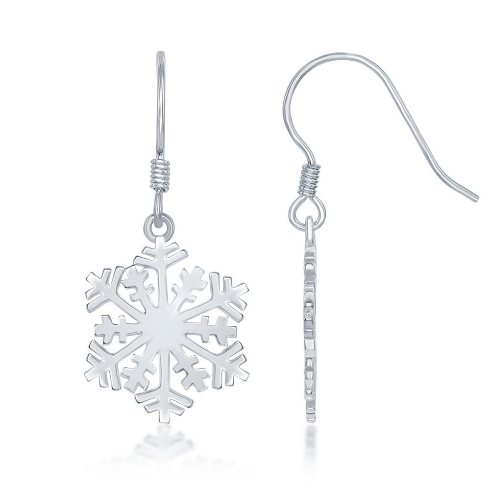 Sterling Silver Snowflake Earrings