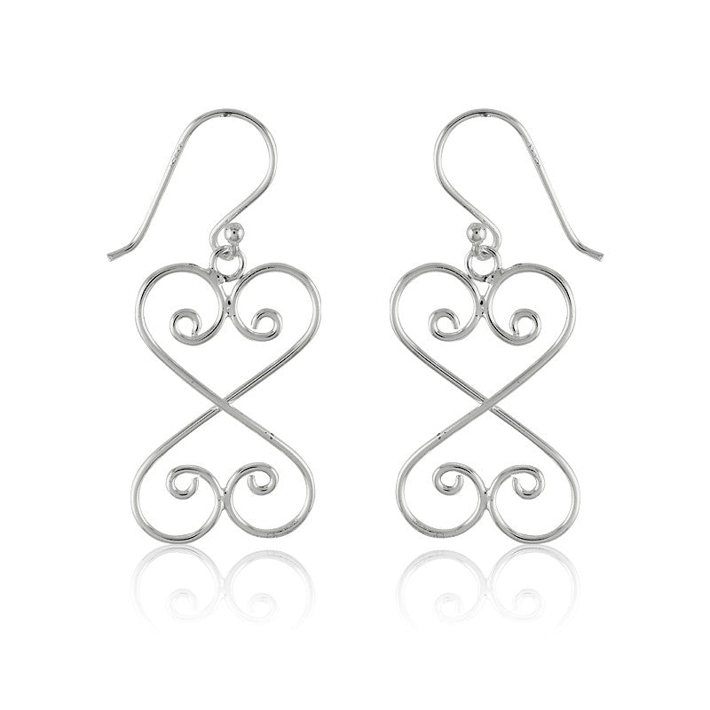 Sterling Silver Curled Earrings