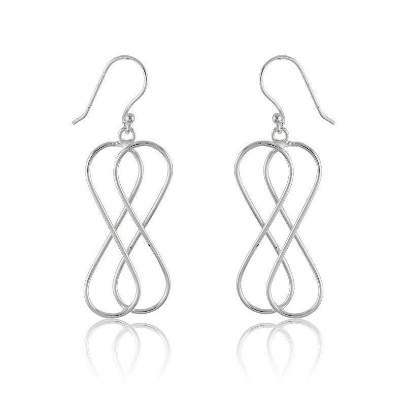 Sterling Silver Double Figure 8 Earrings