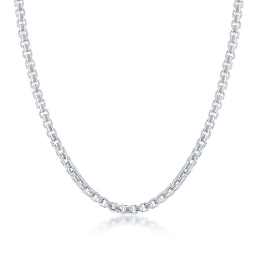 Sterling Silver Round Box Chain - Silver Plated