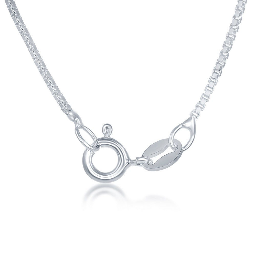 Sterling Silver 1.0mm Box Chain - Silver Plated