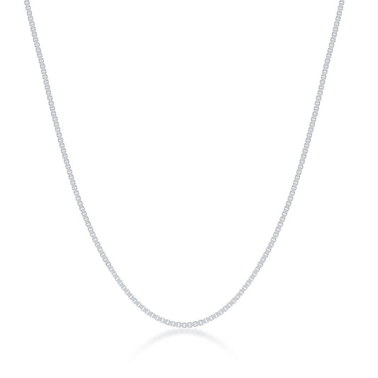 Sterling Silver 1.2mm Box Chain - Silver Plated