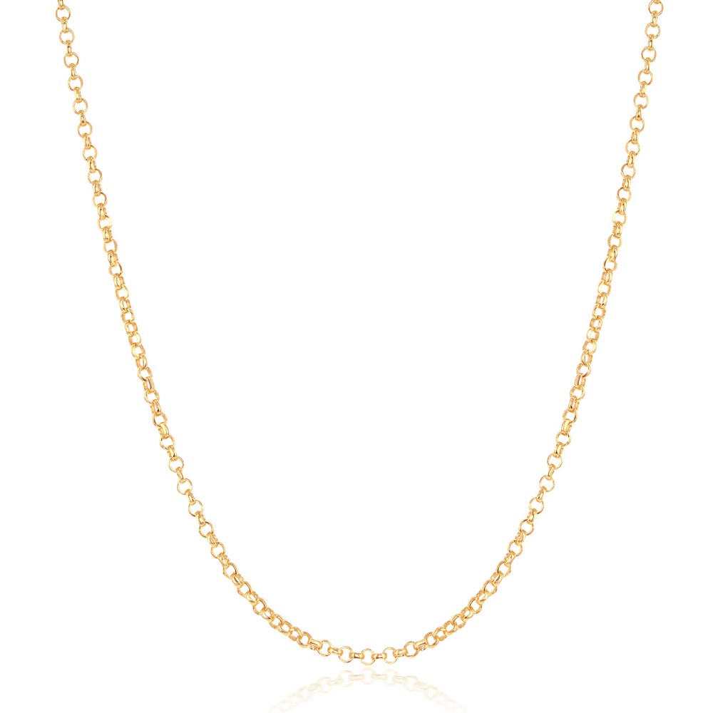 Sterling Silver 0.9mm Cable Chain - Gold Plated