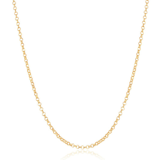 Sterling Silver 0.9mm Cable Chain - Gold Plated
