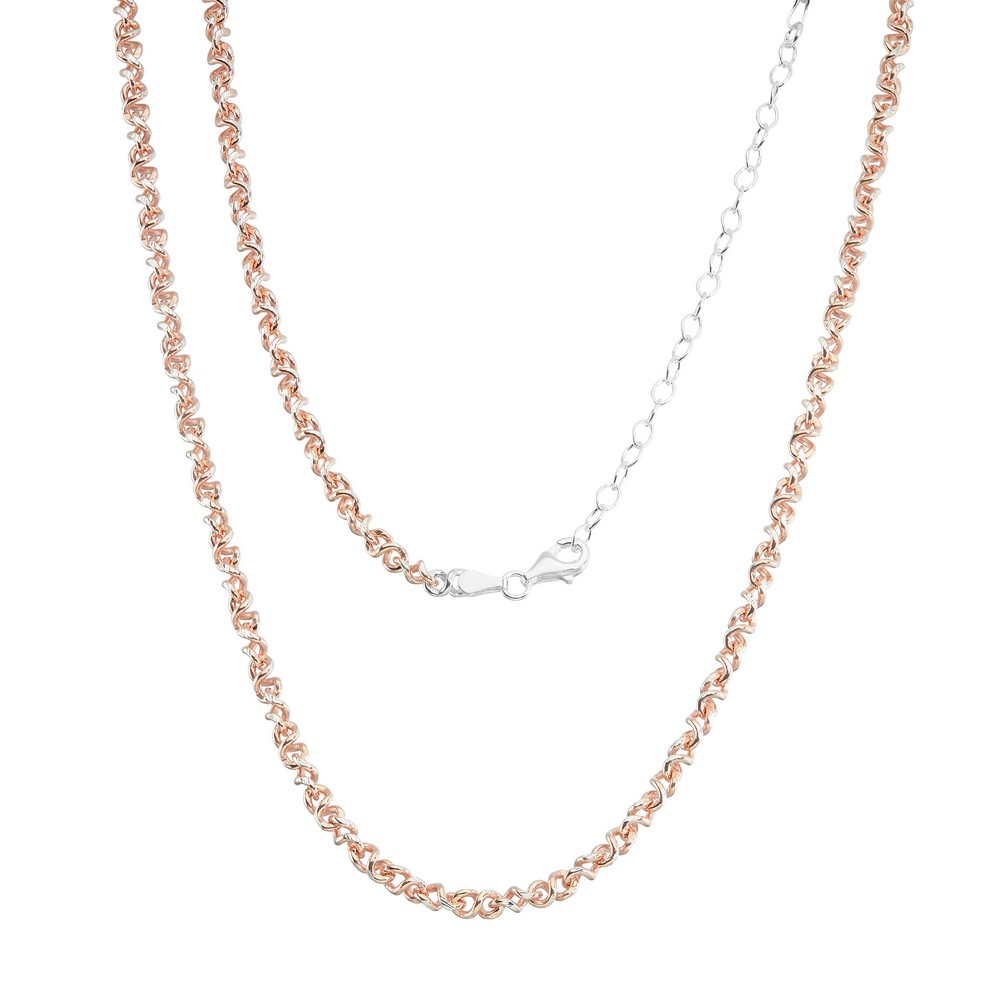 Sterling Silver Infinity Chain - Rose Gold Plated