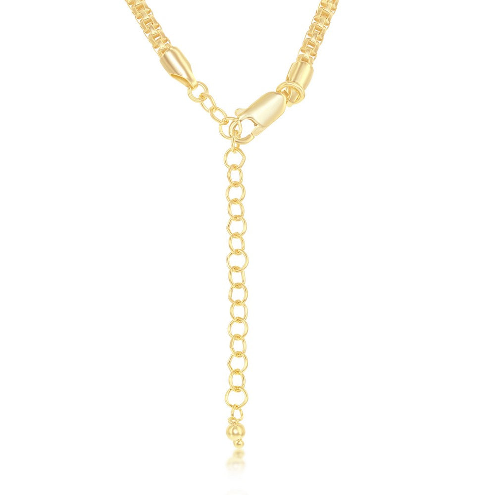 Sterling Silver 3mm Round Coriana Chain - Gold Plated