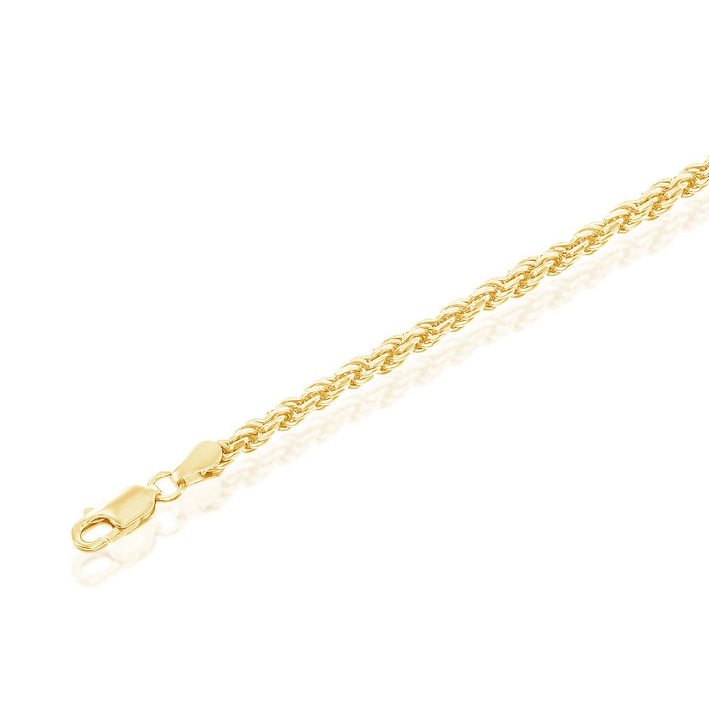 Sterling Silver Solid Diamond-Cut Rope Chain