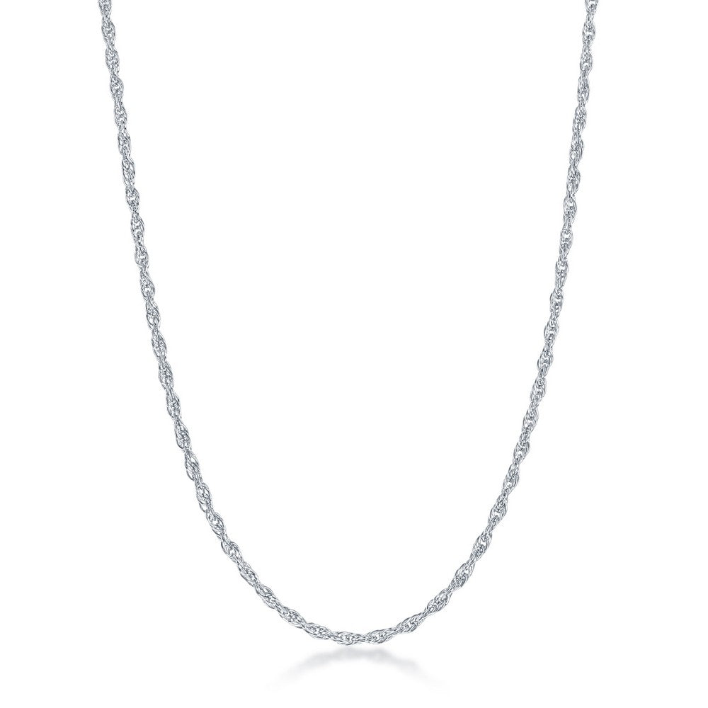 Sterling Silver Rope Adjustable Chain