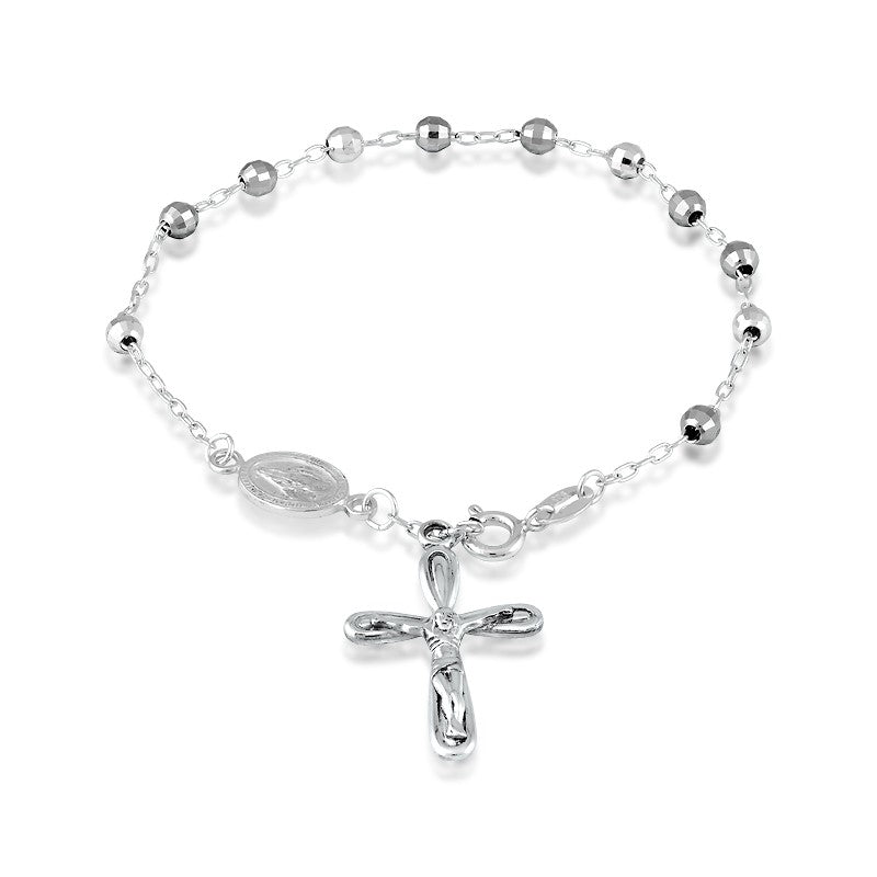Sterling Silver Disco Balls Rosary