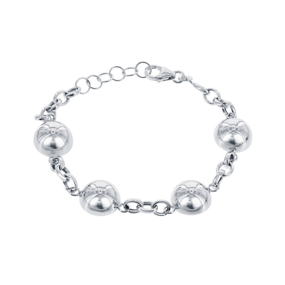 Sterling Silver Semi Sphere Bracelet