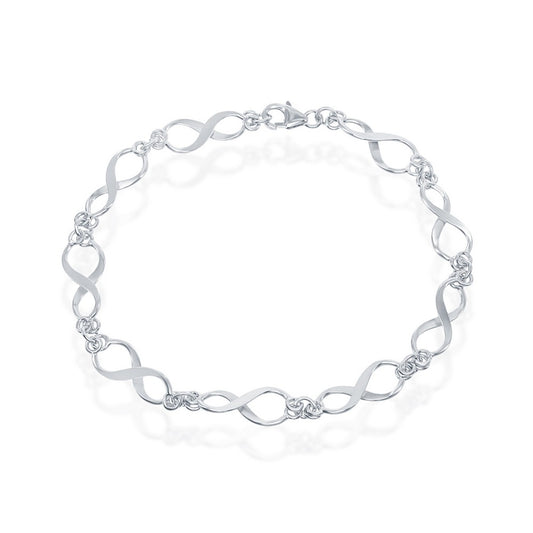 Sterling Silver Infinity Linked Bracelet
