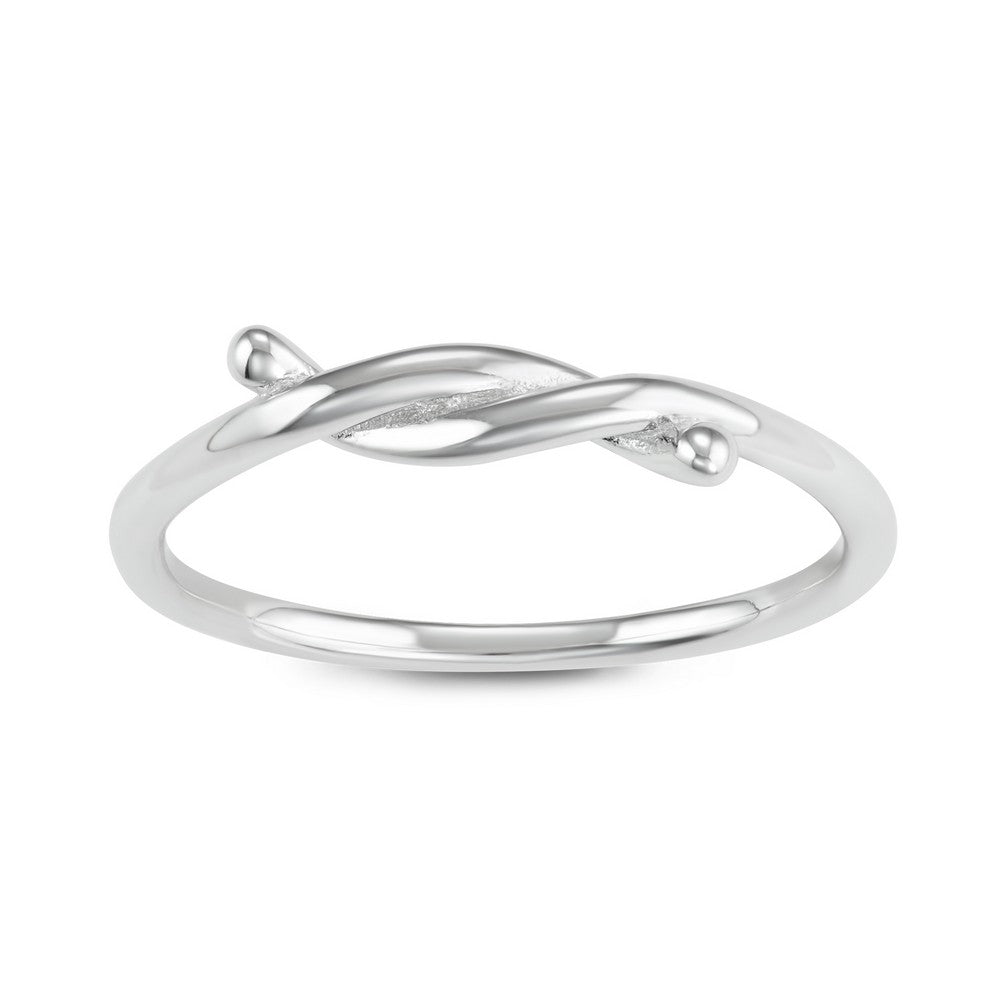 Sterling Silver Small Twist Ring