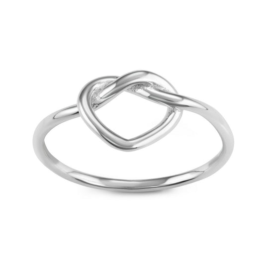 Sterling Silver Heart Knot Ring