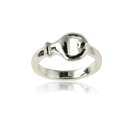 Sterling Silver Hook & Buckle Ring