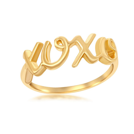 Sterling Silver GP XOXO Ring