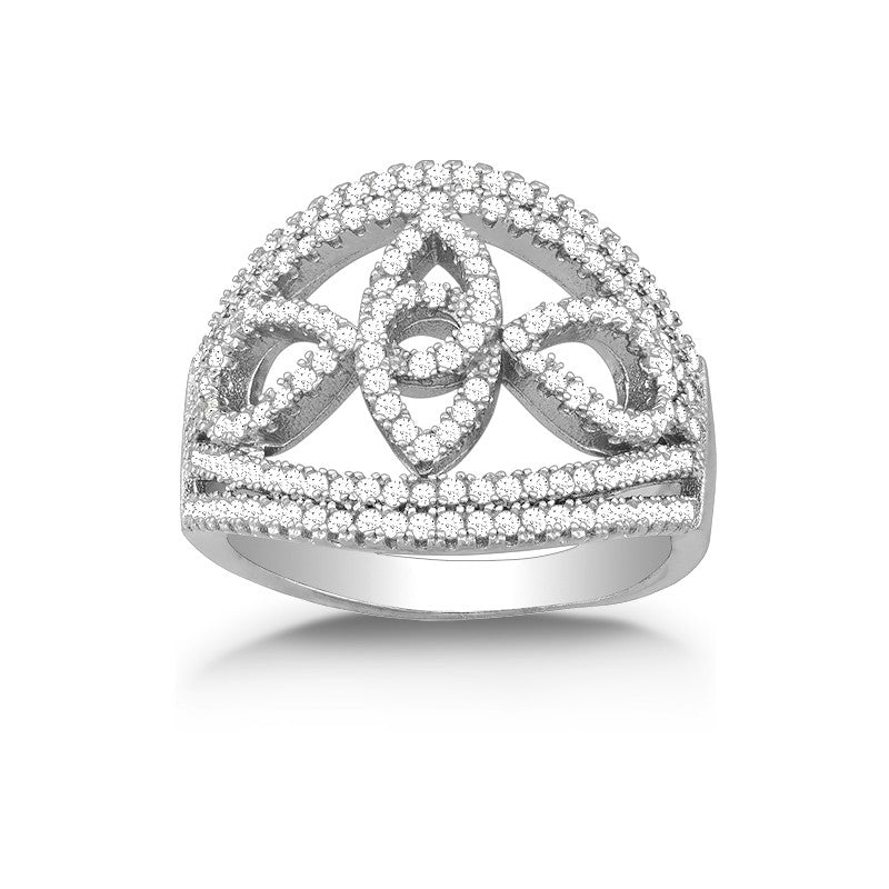 Sterling Silver Micro Pave Ring