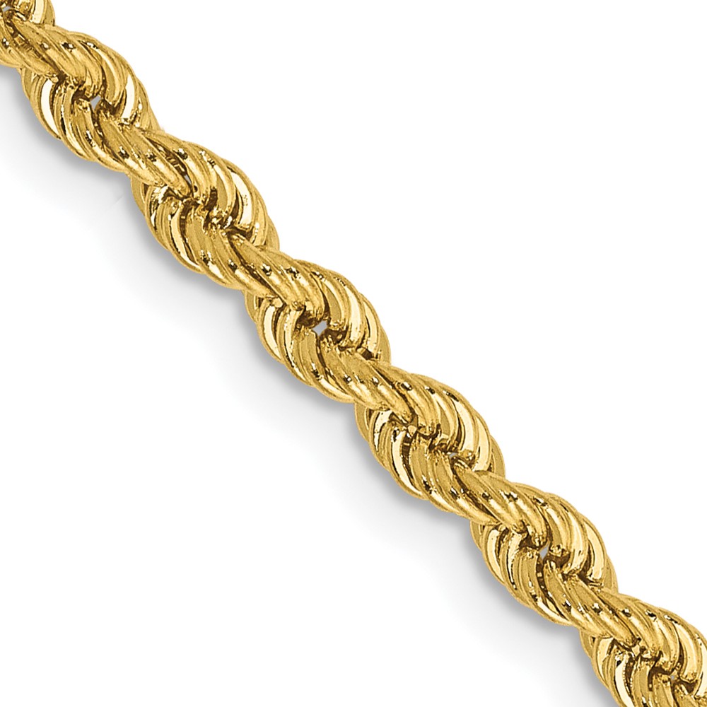 14K 2.75mm Regular Rope with Lobster Clasp Chain - Image 1