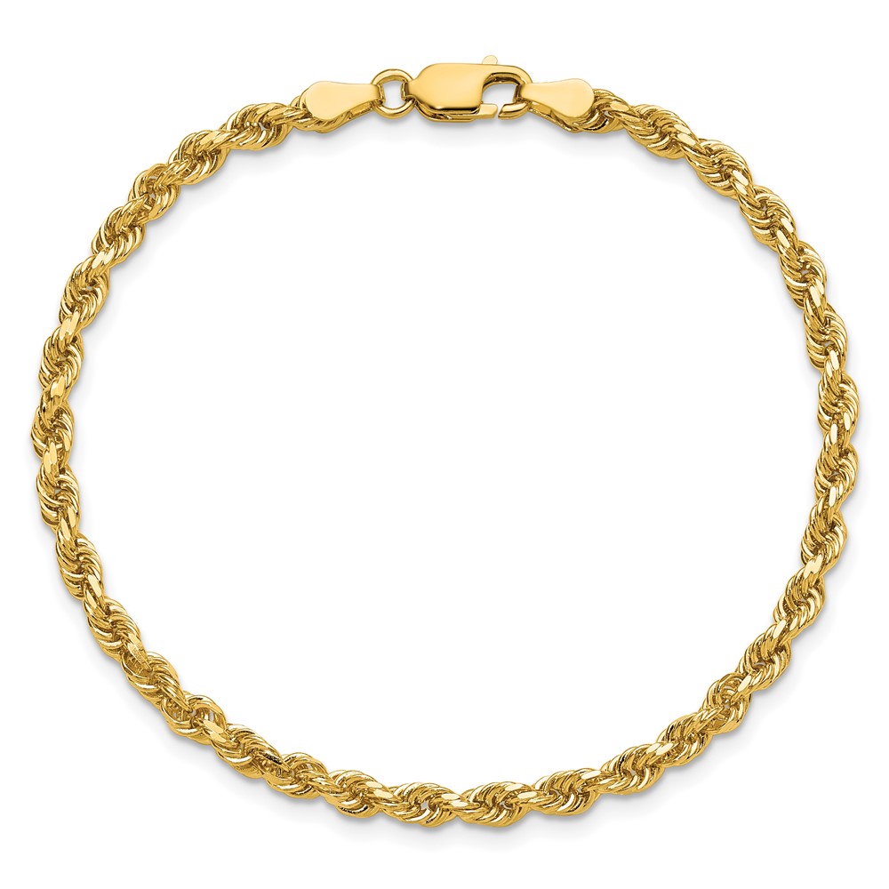 14K 3.25mm Diamond-cut Rope with Lobster Clasp Chain - Image 5
