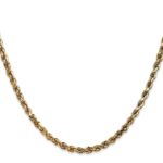 14K 3.5mm Diamond-cut Rope with Lobster Clasp Chain - Image 2