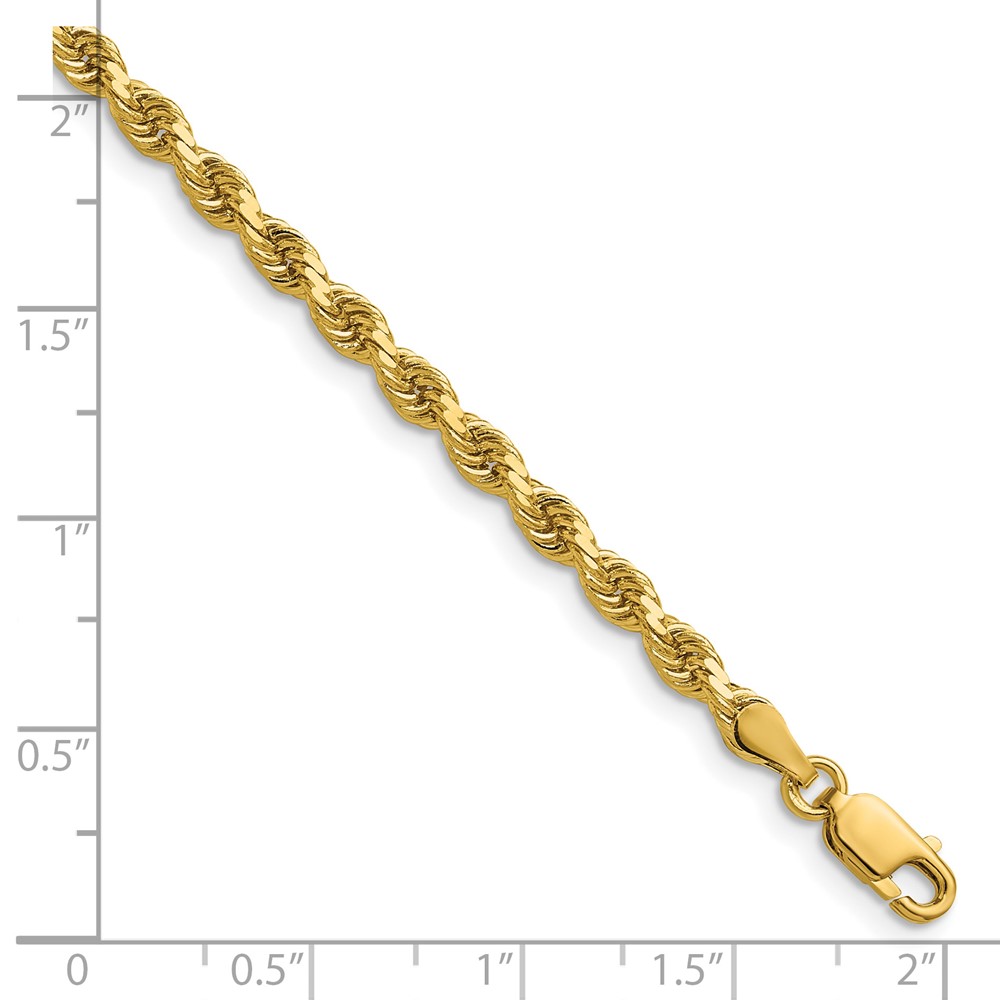 14K 3.75mm Diamond-cut Rope with Lobster Clasp Chain - Image 5