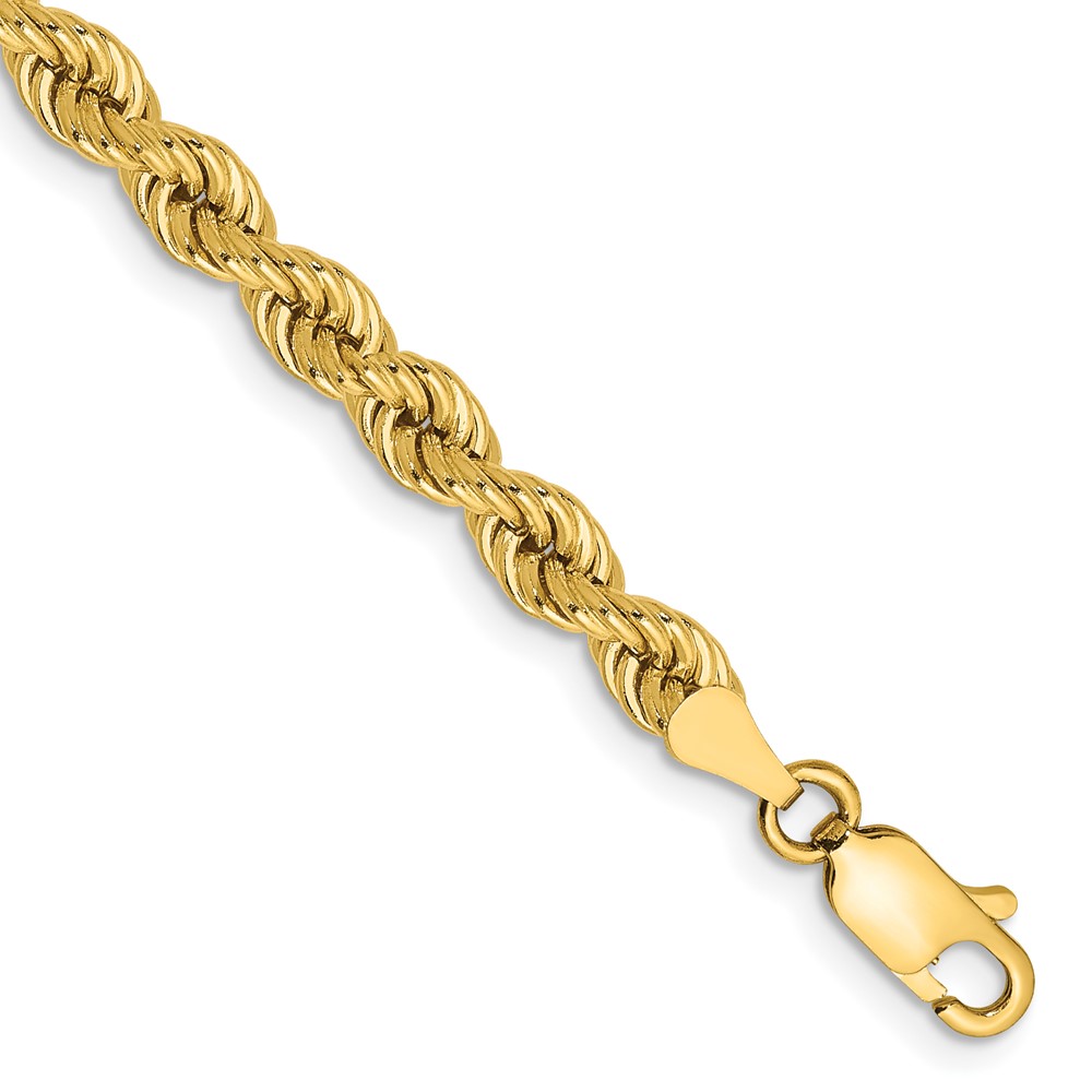 14K 4mm Regular Rope with Lobster Clasp Chain - Image 1