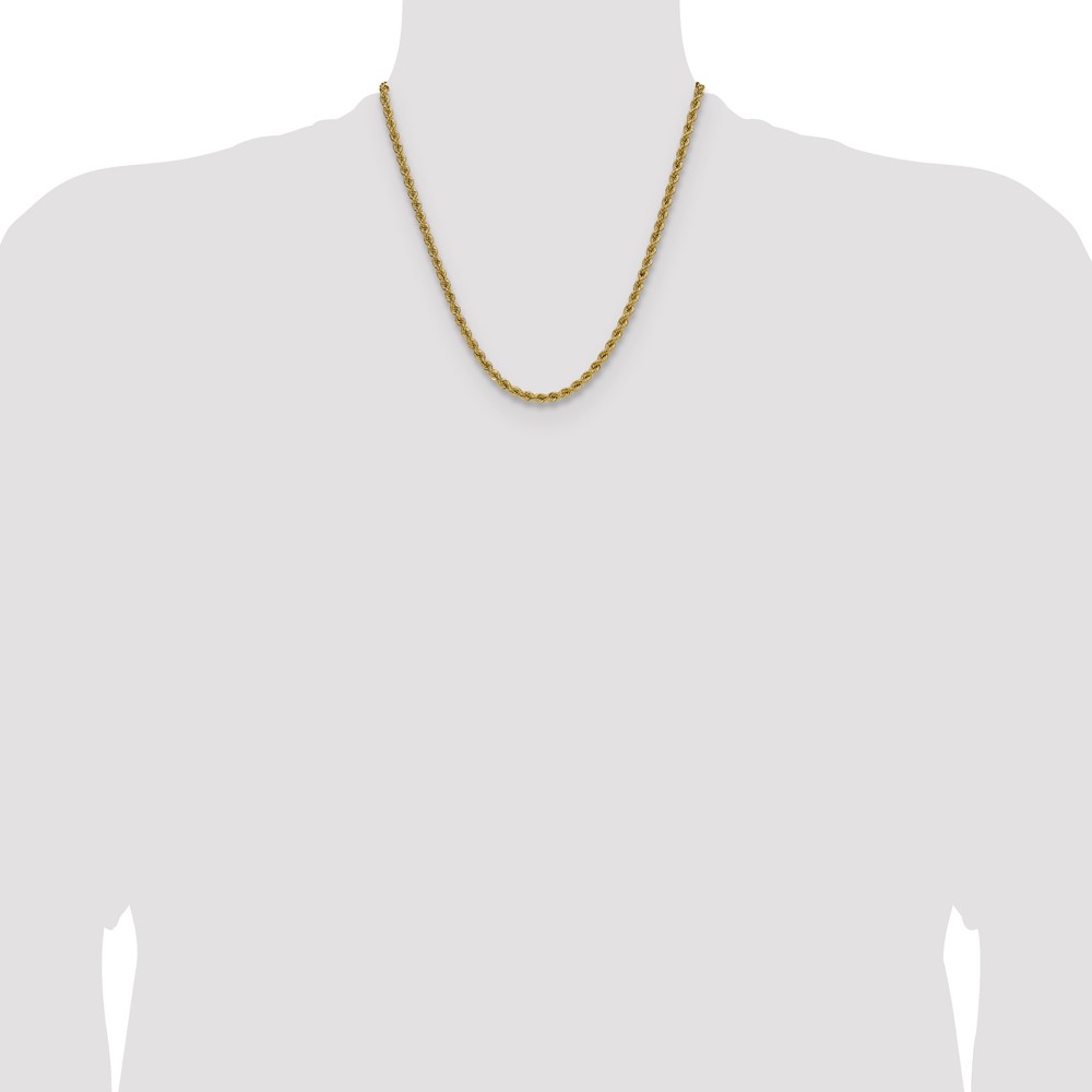 14k 4.2mm Regular Rope Chain - Image 4