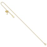 10k Heart and Key Dangle Plus Extender - Total Anklet - Image 5