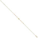 10K Polished Infinity and Diamond-cut Beads Plus Extender - Total Anklet - Image 2