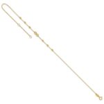 10K Polished Infinity and Diamond-cut Beads Plus Extender - Total Anklet - Image 5